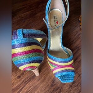 Beautiful LUICHINY multi color heels.